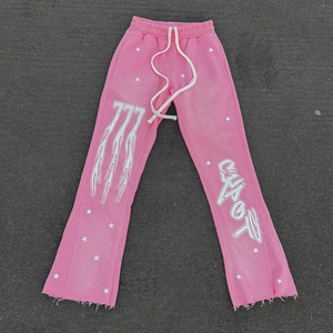 Ensemble de sweat-shirt à capuche et pantalon de survêtement personnalisé de haute qualité, vintage en détresse, sérigraphie délavée et délavée pour hommes - Product Image 6