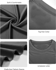 Camisa de compresión con logotipo personalizado impreso para hombre, venta al por mayor, transpirable, MMA, protector contra sarpullidos, equipo BJJ sublimado - Product Image 6