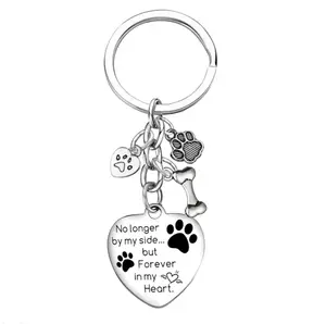 狗钥匙扣宠物纪念礼物不再在我身边永远在我心中金属钥匙扣丢失狗同情礼物钥匙扣狗