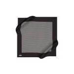 Black and White Silk Crepe Satin Square Scarf with Zigzag Pattern - Product Image 3