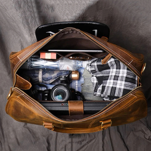 Factory Custom High Quality Vegan Leather Mens <b>Womens</b> Duffle Travel Overnight <b>Weekend</b> Duffel <b>Bag</b> - Product Image 4