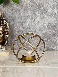 HF artisanat or métal mariage bougeoirs en laiton décor à la maison pour noël et saint valentin verre bougie lampes et bocaux - Product Image 4