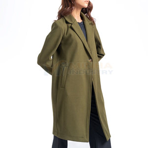 Manteau en laine d'hiver pour femmes, style de manteau en laine avec doublure en polaire longue décontractée et élégante, manteau long pour femmes - Product Image 2