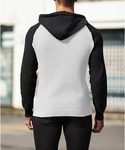 Sweat-shirts à capuche décontractés pour hommes, tricotés 100% coton, lavés, anti-plis, coupe-vent, respirants, chauds, grandes tailles, coupe régulière - Product Image 2