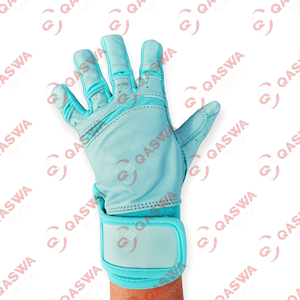 Gants de frappeur de baseball et de softball en cuir de qualité supérieure couleur baie menthe avec logo personnalisé manchette courte caractéristique professionnelle prix bas - Product Image 1