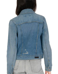 Chaqueta Vaquera de Mezclilla para Mujer de Alta Calidad, Corte Regular, con Detalles de Botones, Impermeable y Transpirable, Color Sólido, Ropa Urbana para Adultos - Product Image 2