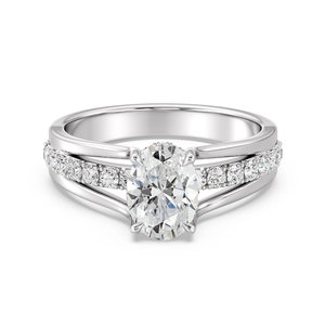 Bague de fiançailles ovale Halo - Product Image 3