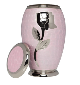 Monarch Flower Cremation Urns Manufacturer Customized Colours Solid Metal Funeral Urns for Human Pet Burial Ashes Storage Jars - Product Image 5