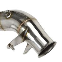 Header knalpot untuk 2013-2016 BMW N55 M135i M235i 435i F32 F33 F36 F22 F23 4 "knalpot Downpipe tunggal