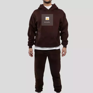 Survêtements techniques unis de haute qualité, personnalisables, en molleton, pour hommes, taille oversize, ensemble de jogging - Product Image 2