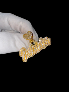 Collar con Colgante Personalizado en Letra Cursiva de Oro Sólido de 10K, con Dije de Corazón y Letra Personalizada, con Diamante Natural, Regalo Moderno - Product Image 5