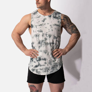 Camisetas sin mangas de entrenamiento para hombre de algodón 100%, logotipo personalizado, poliéster transpirable, estampado de verano, ropa de hombre con tirantes acanalados para Fitness - Product Image 1