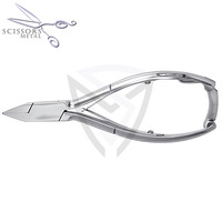 Coupe-ongles à ressort en acier inoxydable de qualité supérieure, à manche courbé, avec verrou, pour cuticules, manucure, pédicure, doigts, bébés, larges
