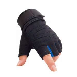 Nouveau design de gants d'haltérophilie en cuir demi-doigt avec logo personnalisé équipement d'entraînement de fitness pour hommes et femmes - Product Image 3