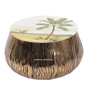 Bol à chocolat en métal doré Bol à chocolat décoratif de forme ronde Bol à chocolat de luxe pour le Moyen-Orient - Product Image 1