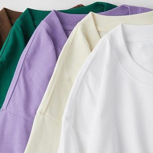 Logo personnalisé poids lourd 100% coton hommes T-Shirt 280GSM surdimensionné T-Shirt Slim Fit de haute qualité T-Shirt vierge livraison DDP - Product Image 3