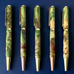 ปากกาลูกลื่นไม้ทรงตัวความกว้าง0.7มม. ทำด้วยมือสุดหรูของขวัญธุรกิจของขวัญแต่งงานปากกาอเมทิสต์คอลเลกชัน - Product Image 1