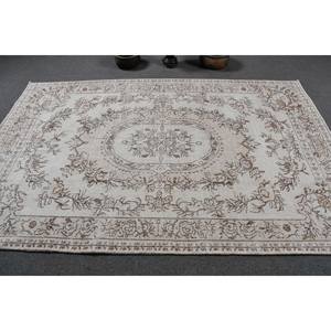 Alfombra tradicional de lana marrón Beige de 5,3x8,2 pies, diseño clásico de retales turcos Vintage para dormitorio, cabecera de látex Rectangular - Product Image 3