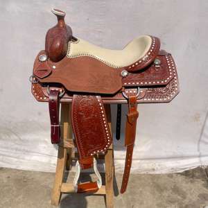 Conjunto de Silla de Montar Western de Cuero Premium con Diseño Artístico y Detalles en Madera |   Juego de Herrajes de Acero Inoxidable Hechos a Mano para Montar a Caballo - Product Image 1
