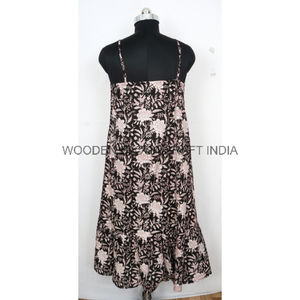 Nuevo Vestido Tipo Túnica de Verano para Mujer, Estilo Indio, de Algodón, sin Mangas, con Estampado Floral, Ecológico, Cintura Natural, Elegante, para Fiestas, Ideal para Regalo - Product Image 5