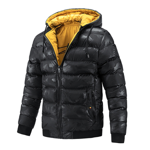 Veste matelassée coupe-vent personnalisée pour hommes de haute qualité réversible 2 couleurs avec col montant logo personnalisé - Product Image 3
