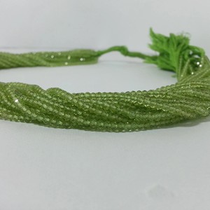 Cuentas de piedras preciosas Rondelle facetadas de peridoto verde Natural de 3mm y 4mm, cadena de piedras semipreciosas DE LA India en línea Alibaba 2025 - Product Image 2