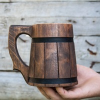 Grosir Mug kayu kualitas terbaik dengan pegangan untuk Dapur & meja ukuran kustom Mug kopi kayu ramah lingkungan untuk penjualan panas
