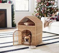 Osier tissé à la main en Fiber de rotin naturel mignon maison pour animaux de compagnie le Design Simple apporte du confort à vos animaux de compagnie prix réduit du Vietnam