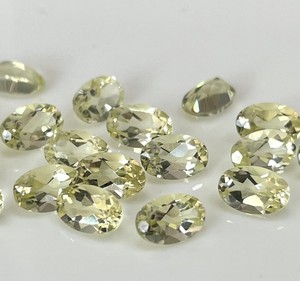 เลมอนควอตซ์ธรรมชาติ รูปไข่ 4x6 มม. เจียระไนเหลี่ยม คุณภาพสูง - พลอยเลมอนควอตซ์ธรรมชาติคุณภาพสูง - Product Image 1
