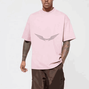 2024 Men's Heavyweight Cropped Boxy T-Shirt 100% Cotton <b>Bamboo</b> Fiber High Quality Crew Neck Oversized Terry Solid Silk <b>Screen</b> - Product Image 1