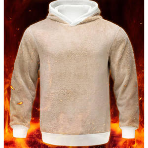 Sweats à capuche surdimensionnés en coton éponge française personnalisés de haute qualité Streetwear hiver épais sweats à capuche pour hommes unis à épaules tombantes - Product Image 2