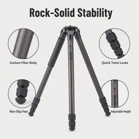 Trépied de tir robuste en fibre de carbone T888WH, support de fusil stable pour la chasse et l'entraînement en extérieur