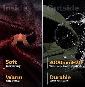 Chaqueta de Invierno para Hombre, Impermeable, Acolchada, con Cuello Alto, Chaqueta de Plumón Personalizada para Exteriores, Subida por Dress Sports - Product Image 6