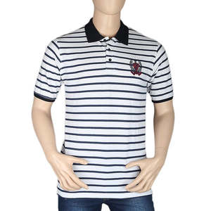 Men's Half Sleeves <b>Polo</b> T-Shirt - <b>White</b> - Product Image 1