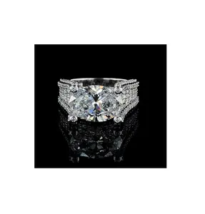 럭셔리 디자인 최고 판매 여성 다이아몬드 반지 3ct 솔리테어 모이사나이트 다이아몬드 저렴한 가격에 제공