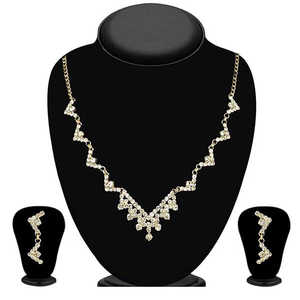 Eugenia Fine Jewelry Sets-Collar de piedra austriaca chapado en oro 1104313 - Product Image 1