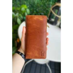 Boston-Cartera de cuero genuino con enchufe para teléfono y compartimento canguro - Product Image 5