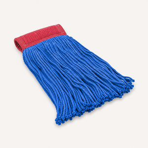 Cabezal de Mopa con Borde Azul, 60% Algodón, 40% Poliéster, con Flecos, Recambio para Limpieza, Herramienta Reutilizable para Limpiar Pisos - Product Image 2