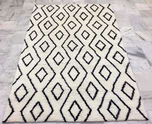 2025 fait à la main moderne géométrique NZ laine moroccan berbère tapis noués à la main technique tuftée idéal pour le salon au prix - Product Image 2