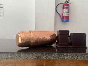 Personalized Eco-Friendly Pure Copper 1000ml Leak-Proof Yoga Jumbo <b>Water</b> <b>Bottle</b> with Lid for Home Kitchen Office Unique Design - Product Image 3