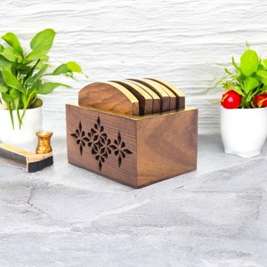 Posavasos elegantes de madera maciza, posavasos hechos a mano para regalar y comer todos los días, la mejor calidad de WORLD CRAFT IMPEX - Product Image 6