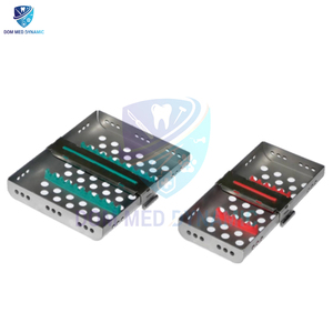 Caja de estante de casete de esterilización Manual de tipo abierto DMD soporte de bandeja de autoclave de acero inoxidable para instrumentos quirúrgicos y dentales - Product Image 3