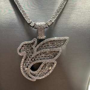 Colgante de eslabones cubanos con diseño de Hip Hop de plata 925 de lujo con diamante de moissanita y bolsa de dinero helada, joyería de fiesta personalizable - Product Image 5