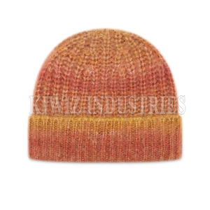 Fabrication sur mesure avec logo Mohair Beanie Hats 2024 All Over Print Designer Mohair Beanie Hats à vendre - Product Image 1