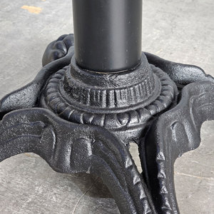 Cast Iron Square Traditional Durable Restaurant <b>Table</b> Base with 4 Prongs CHBCF008 - Product Image 6