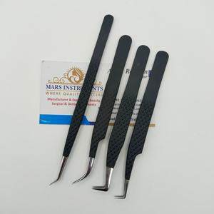 แหนบต่อขนตาปลายเส้นใยสีดำด้านปลายเอียง90องศากันลื่นแยกแหนบขนตาส่วนบุคคล - Product Image 3