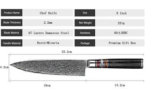 Venta al por mayor personalizado de calidad superior OEM ODM servicio profesional mango japonés Damasco cocina Chef cuchillo corte Vege fruta - Product Image 2