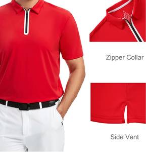 Polos de golf en coton avec logo personnalisé avec broderie ou impression, polos de golf à manches courtes et vêtements décontractés pour hommes de taille plus confortable - Product Image 5
