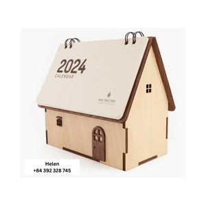 Calendrier en bois de style nouveau 2024-Calendrier en bois de haute qualité de 365 jours Meilleur prix de vente en hêtre et noyer de haute qualité - Product Image 5