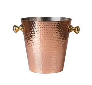 Venta caliente fiestas de boda Club bar mostrador pantalla elegante enfriador de vino precio cubo de hielo de Metal acabado dorado acero inoxidable - Product Image 5